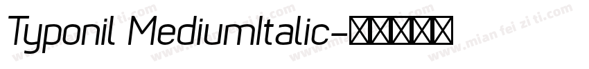 Typonil MediumItalic字体转换